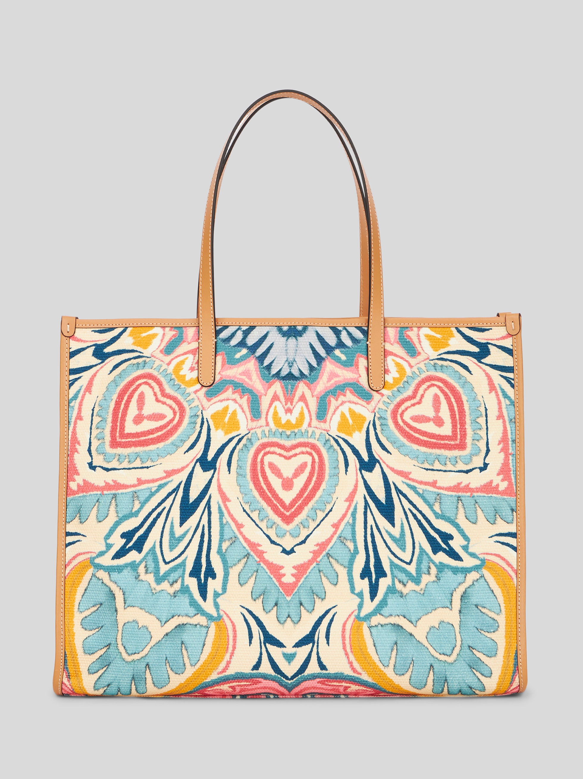 PRINTED FABRIC LARGE SHOPPING BAG - 3
