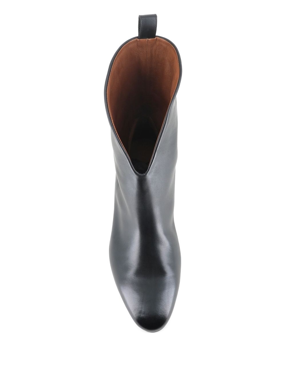 v-cut leather boots - 4