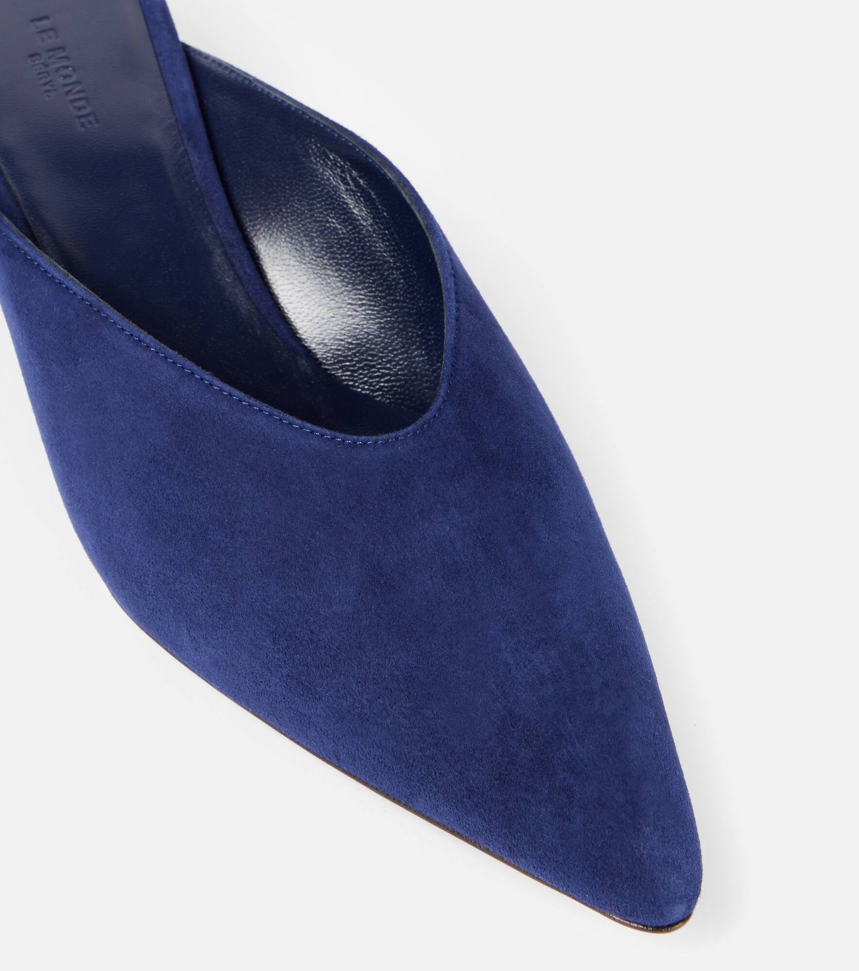 Suede wedge mules - 5