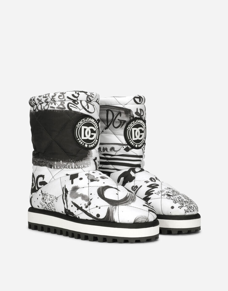Nylon ankle boots with logo print - 2