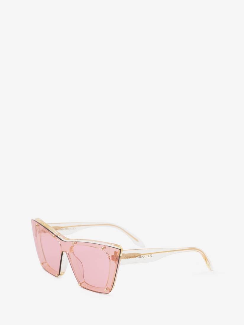 Studs Structure Cat-eye Sunglasses in Yellow - 3