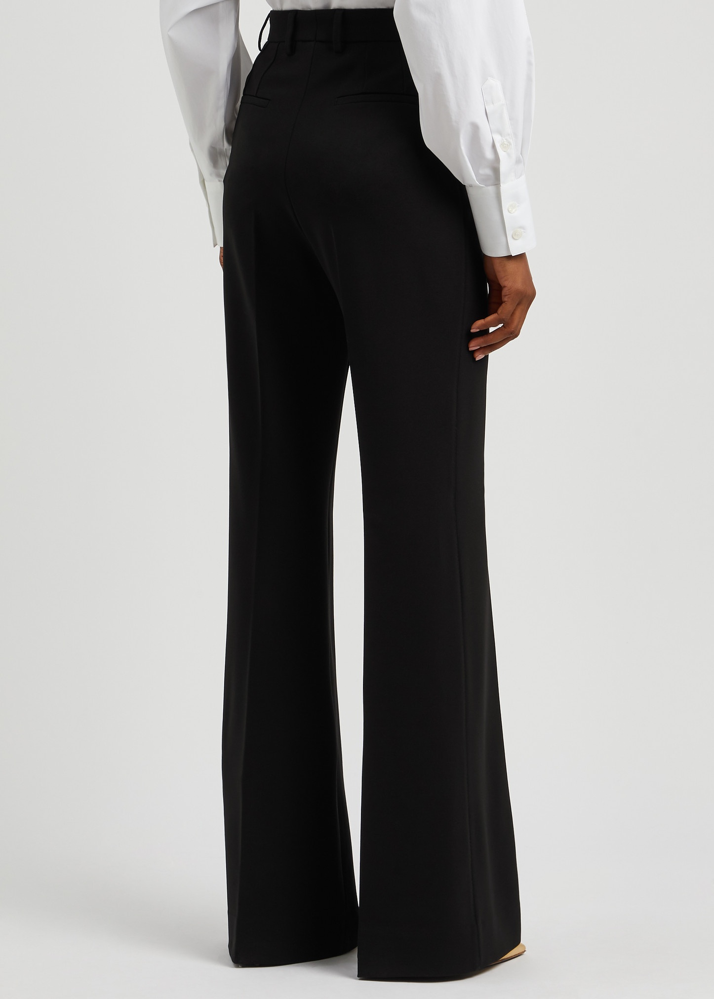 Wide-leg stretch-jersey trousers - 3