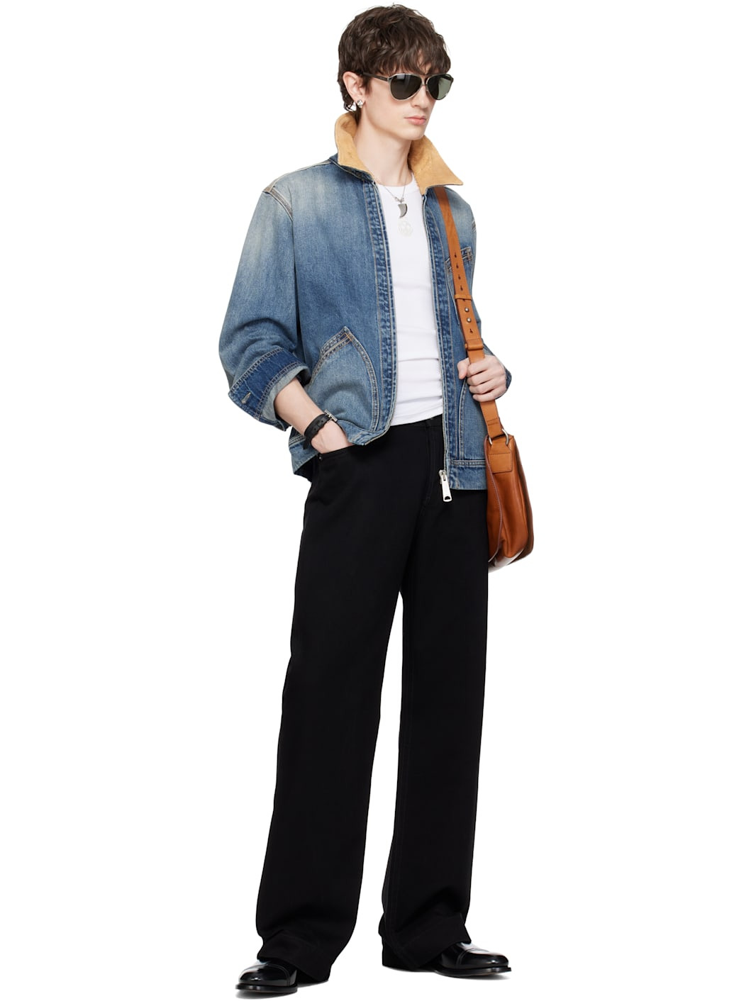 Black Wide-Leg Jeans - 4