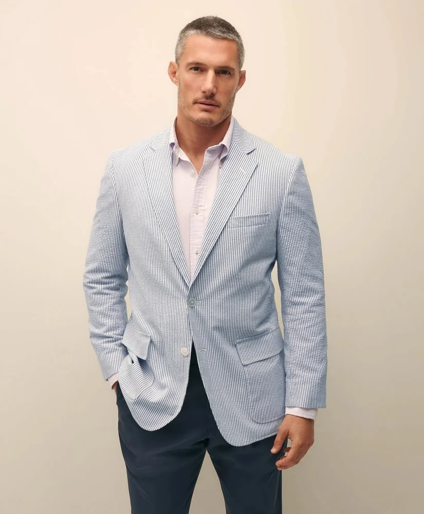 The No. 1 Sack Sport Coat in Cotton Seersucker - 1