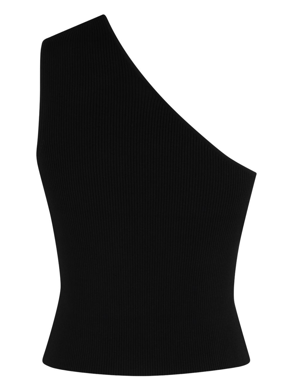 one-shoulder ribbed top - 2