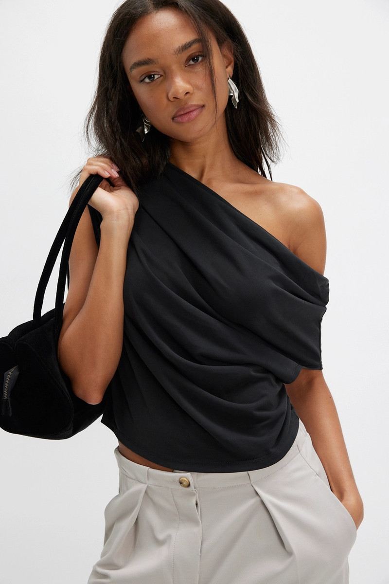 Blake Off-The-Shoulder Draped Top 1