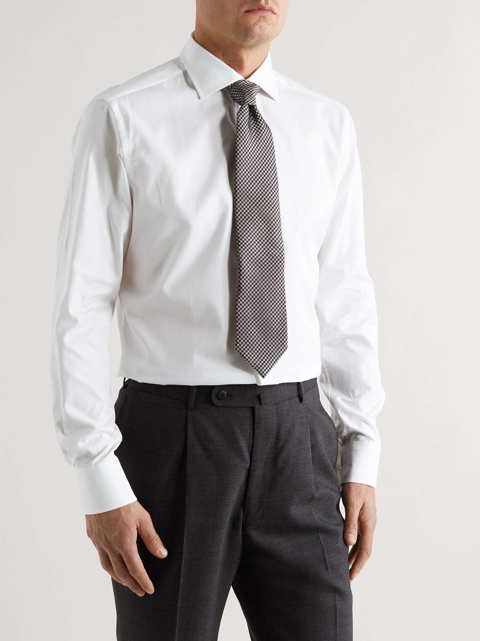 Slim-Fit Cutaway-Collar Cotton Oxford Shirt - 8