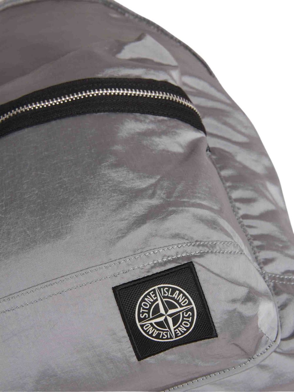 metallic zip-fastening backpack - 5