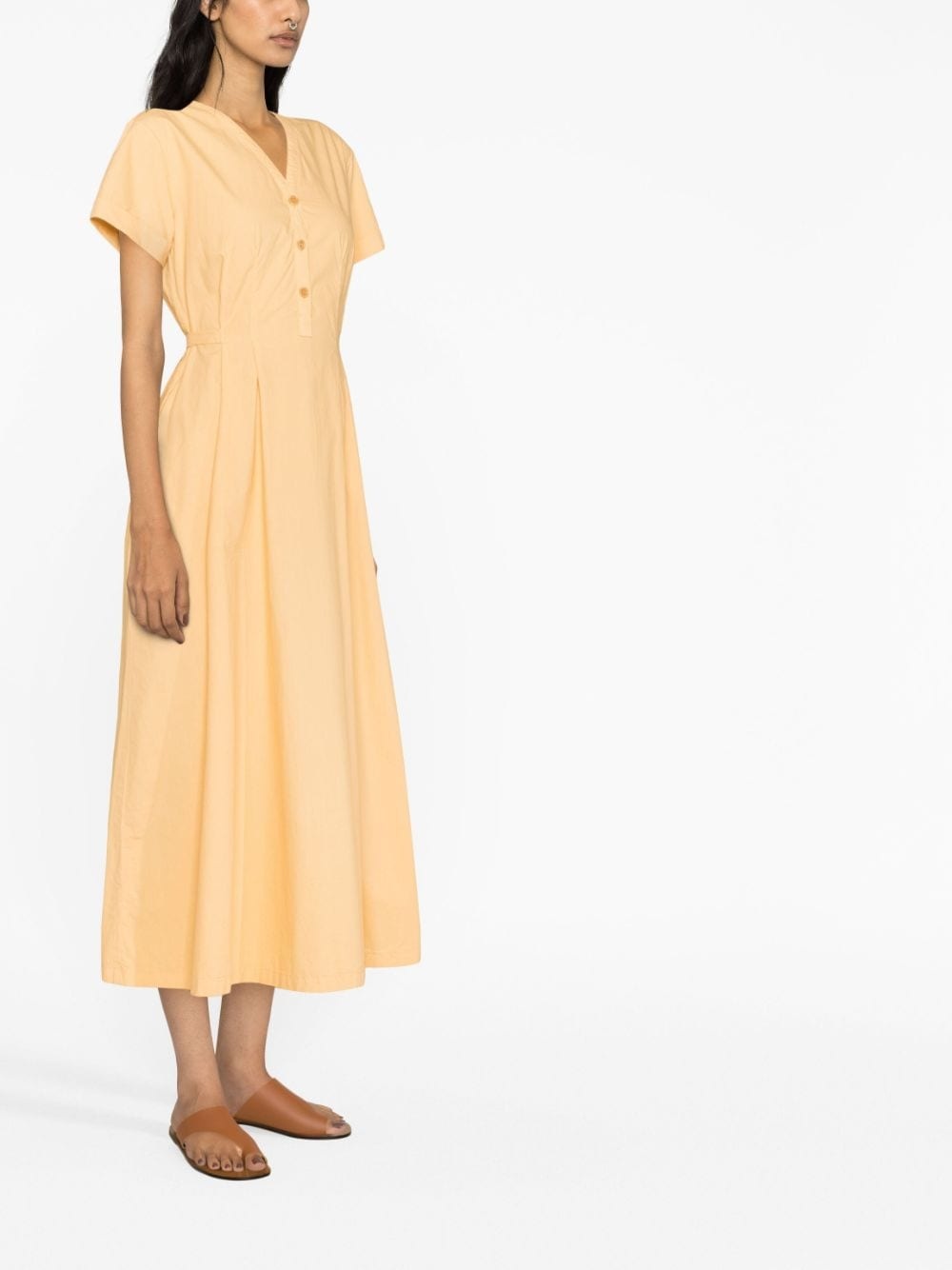 button-up flared cotton dress - 3