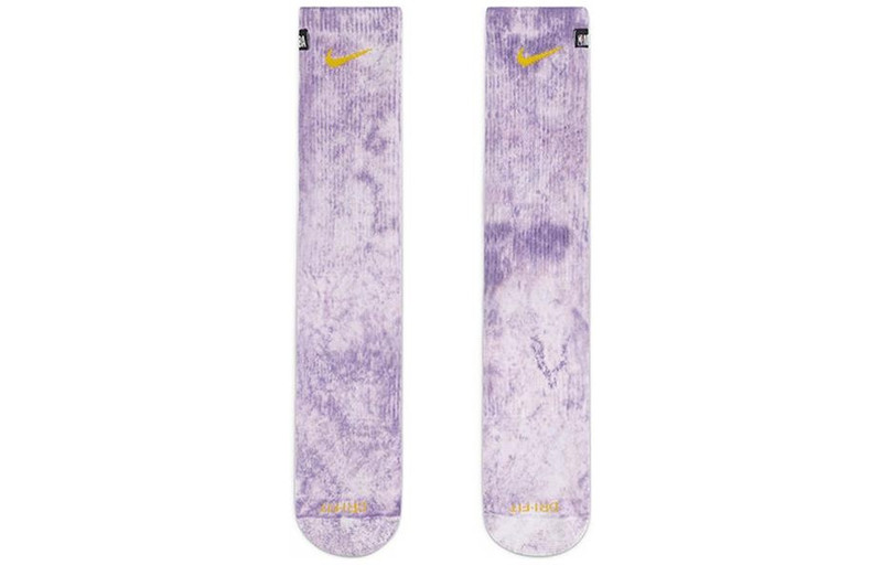 Nike Nike Everyday Plus Cushioned NBA Crew Socks 'White Purple' DA5074-102 outlook