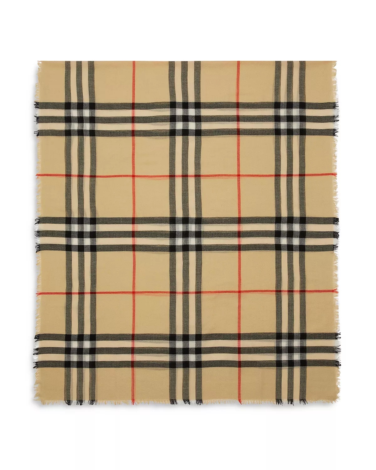 Check Wool Scarf - 6