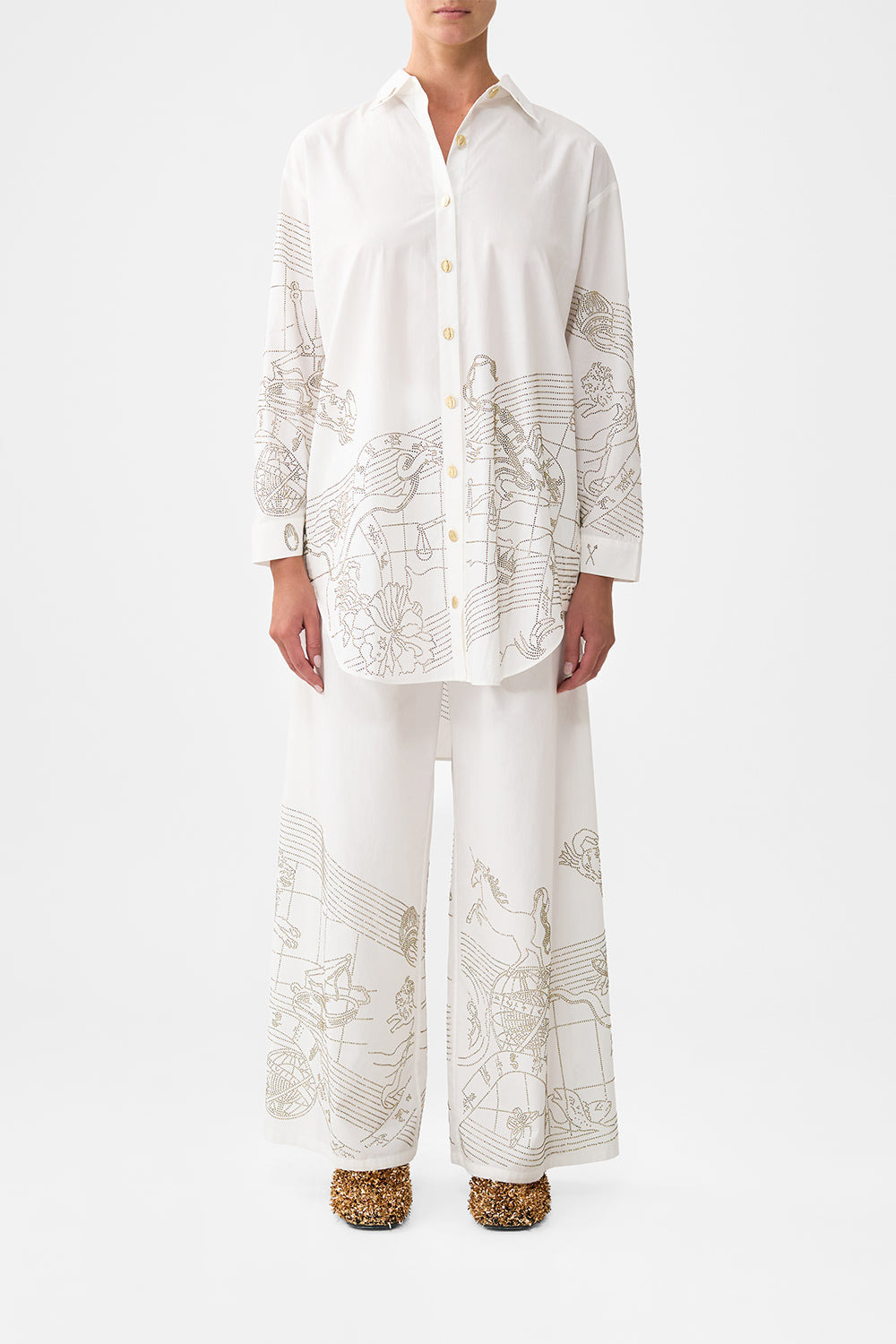 SHIRT TUNIC WITH SIDE BUTTONS - 2