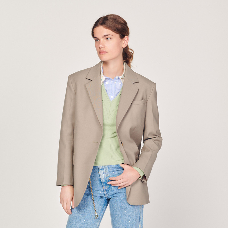 Sandro Tailored jacket with pockets outlook