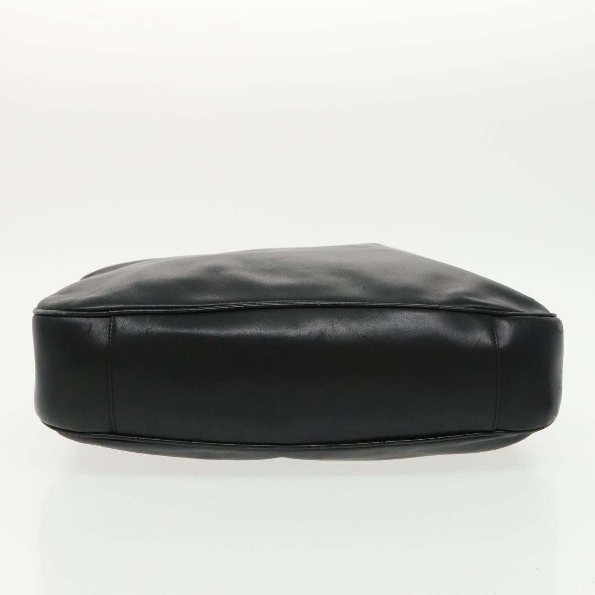 GUCCI Bamboo Hand Bag Leather Black Gold 001 001 - 5
