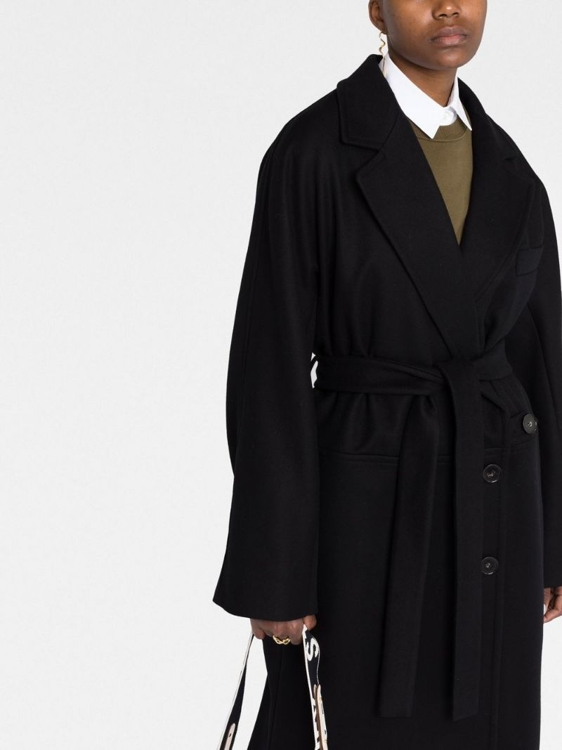 belted wool coat - 5