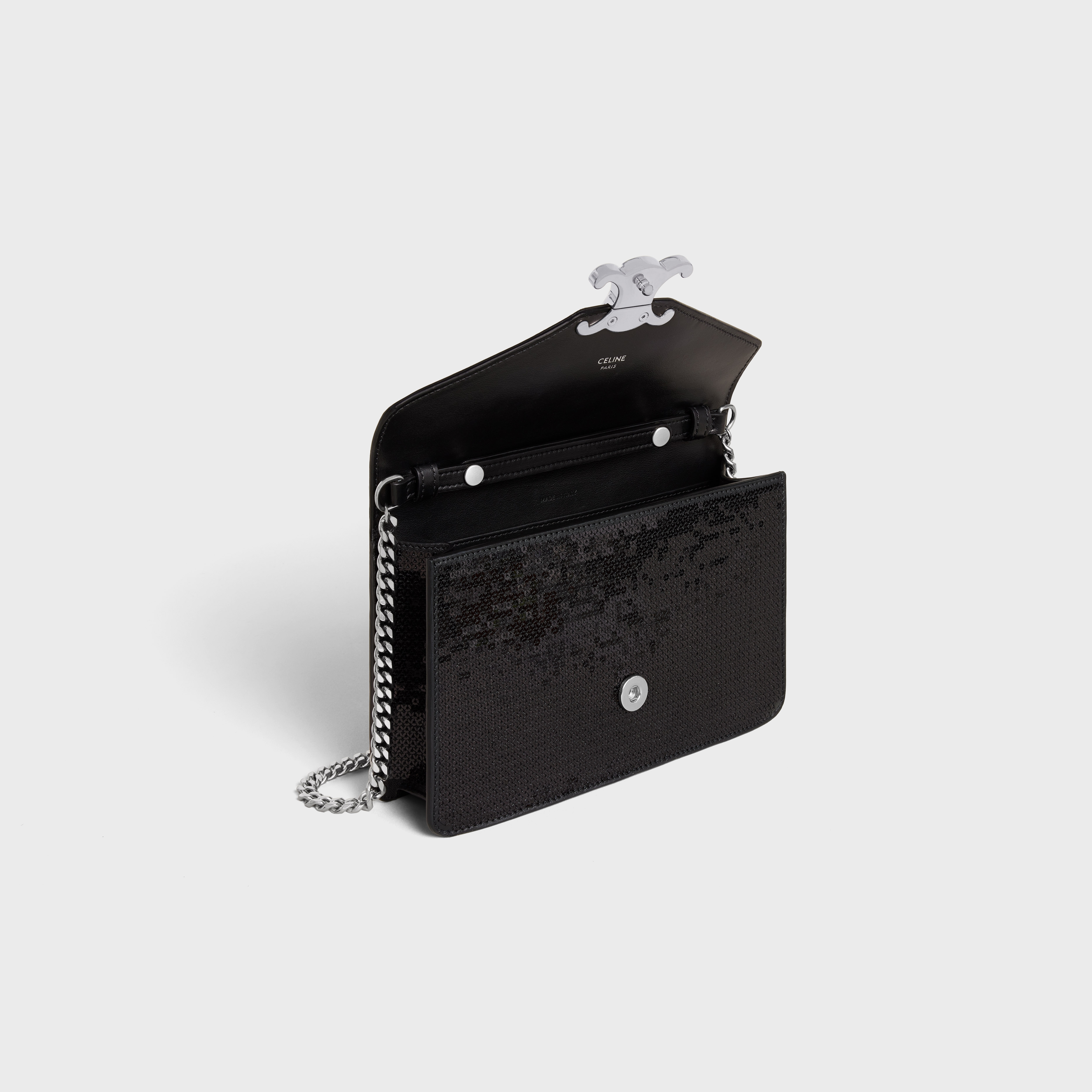 Wallet on Chain TRIOMPHE in SEQUINS AND CALFSKIN - 4