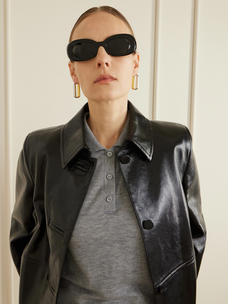 Oliver Peoples + Khaite Oval-frame Acetate Sunglasses outlook