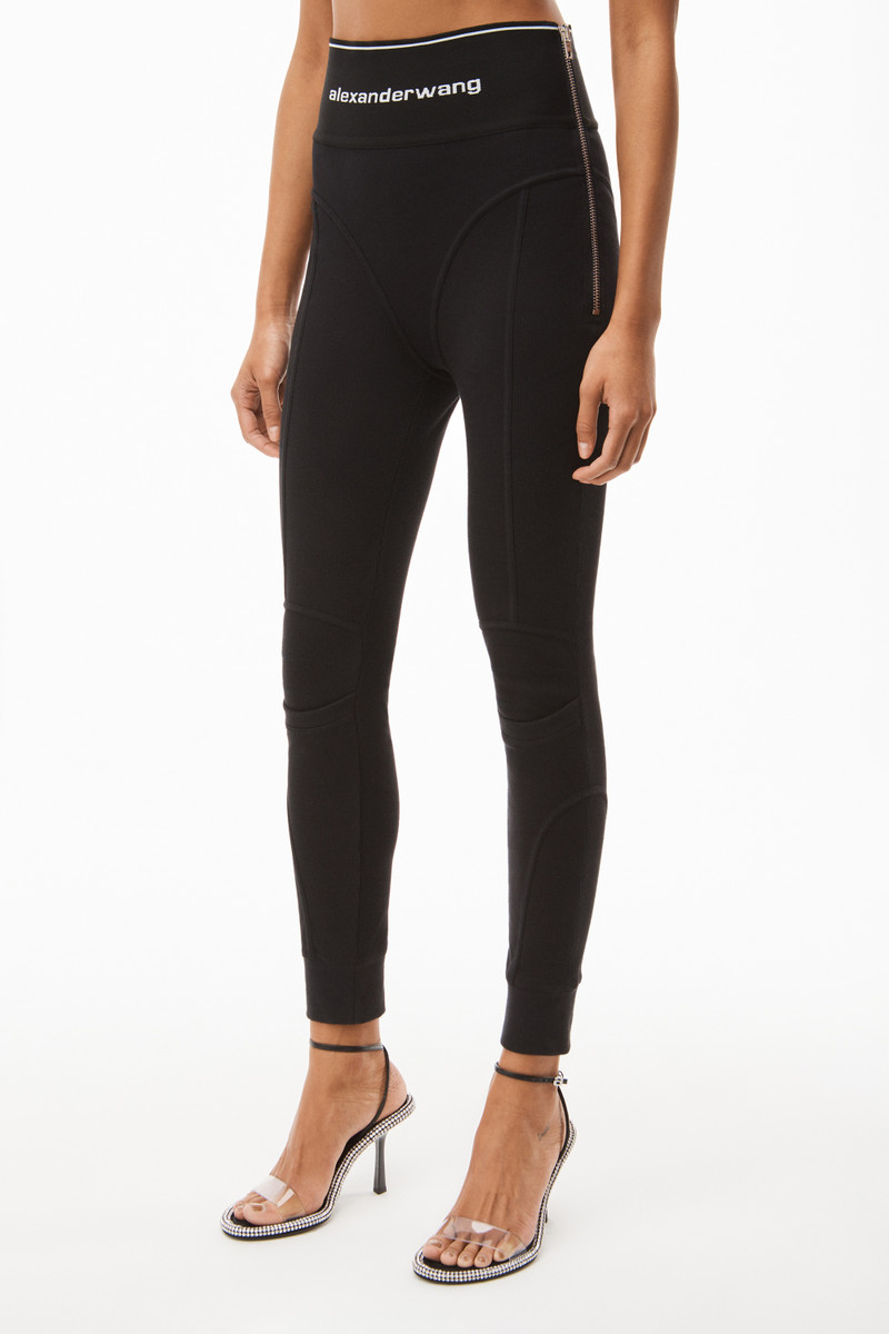LOGO ELASTIC LEGGING IN RIBBED JERSEY 3