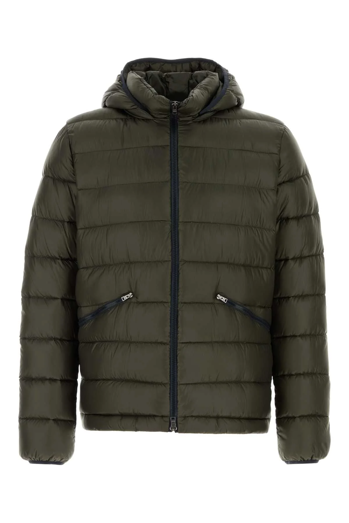 Herno Men Olive Green Nylon Down Jacket - 1