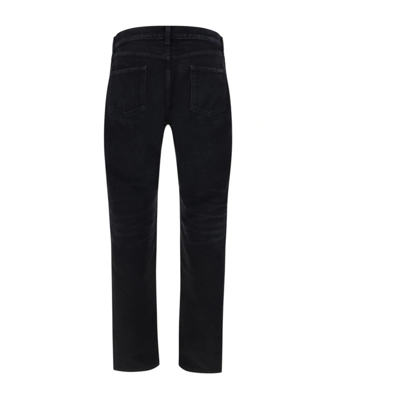 SAINT LAURENT BLACK COTTON DENIM JEANS outlook