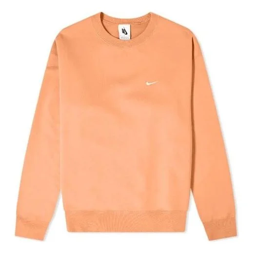 Men's Nike Embroidered Logo Round Neck Long Sleeves Orange CV0554-863 - 1