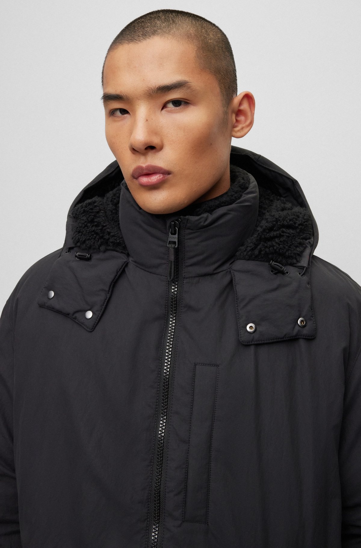 WATER-REPELLENT FISHTAIL PARKA JACKET WITH LOGO BADGE - 3