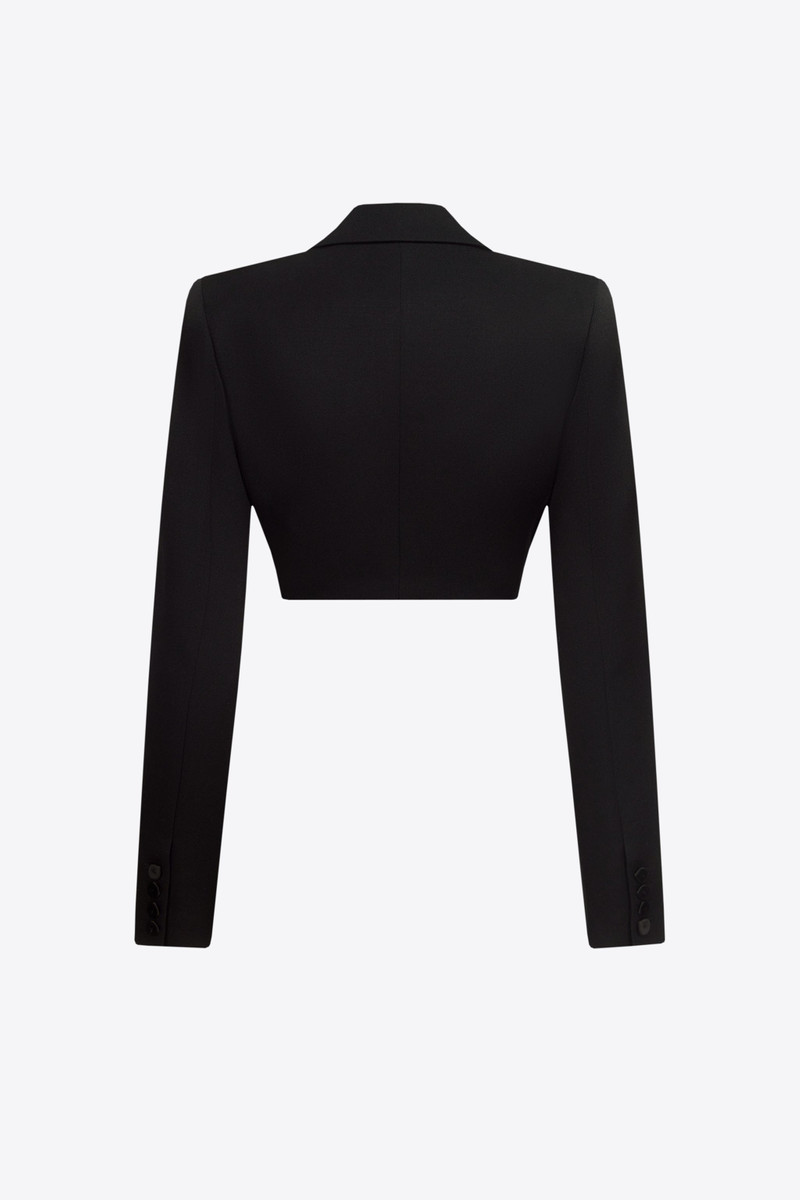 AREA FLOWER CORSAGE CROPPED BLAZER outlook