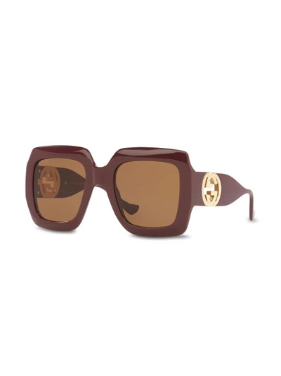 GUCCI GG oversized square-frame sunglasses outlook