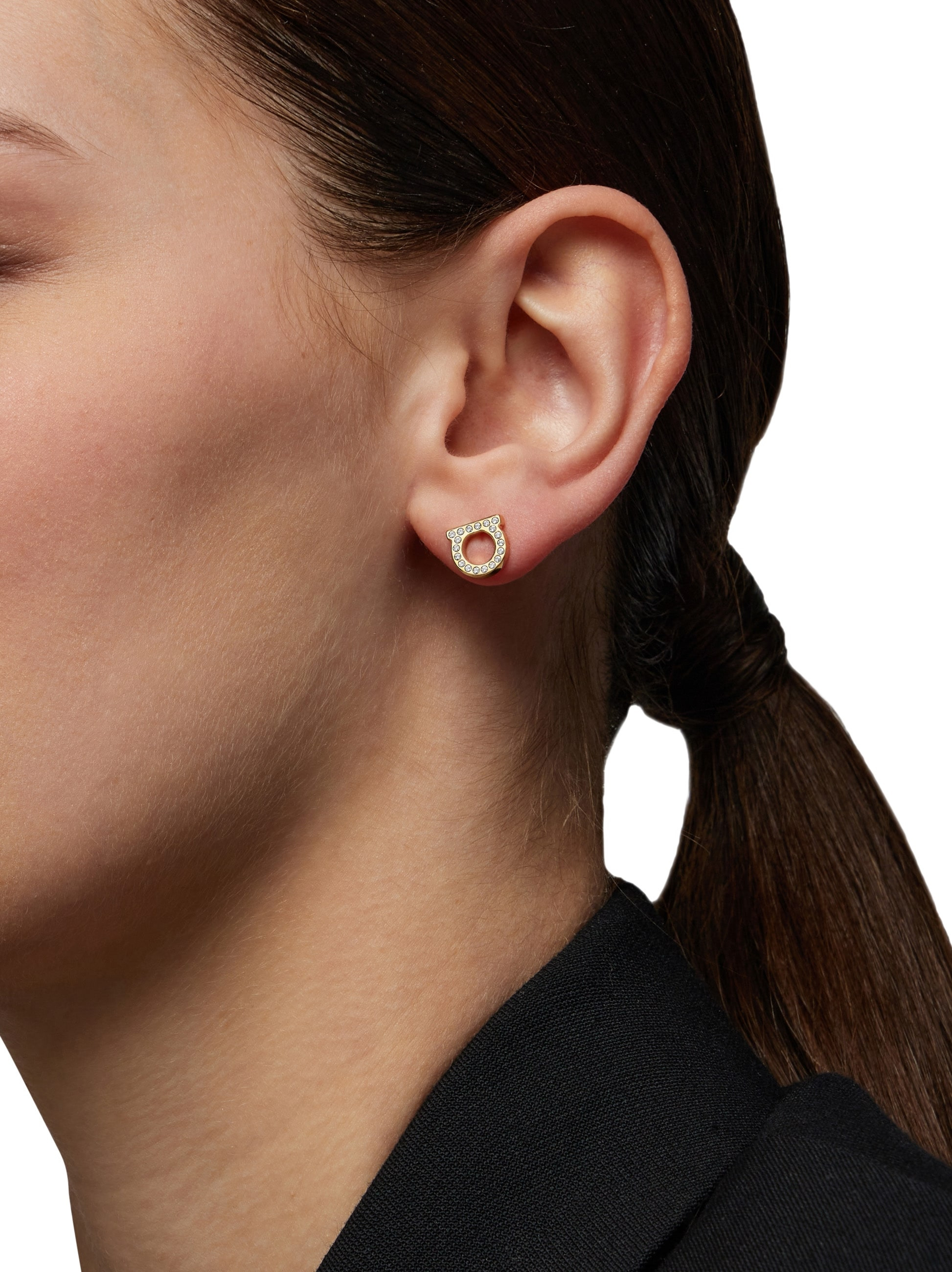 Gancini crystals earrings (S) - 4