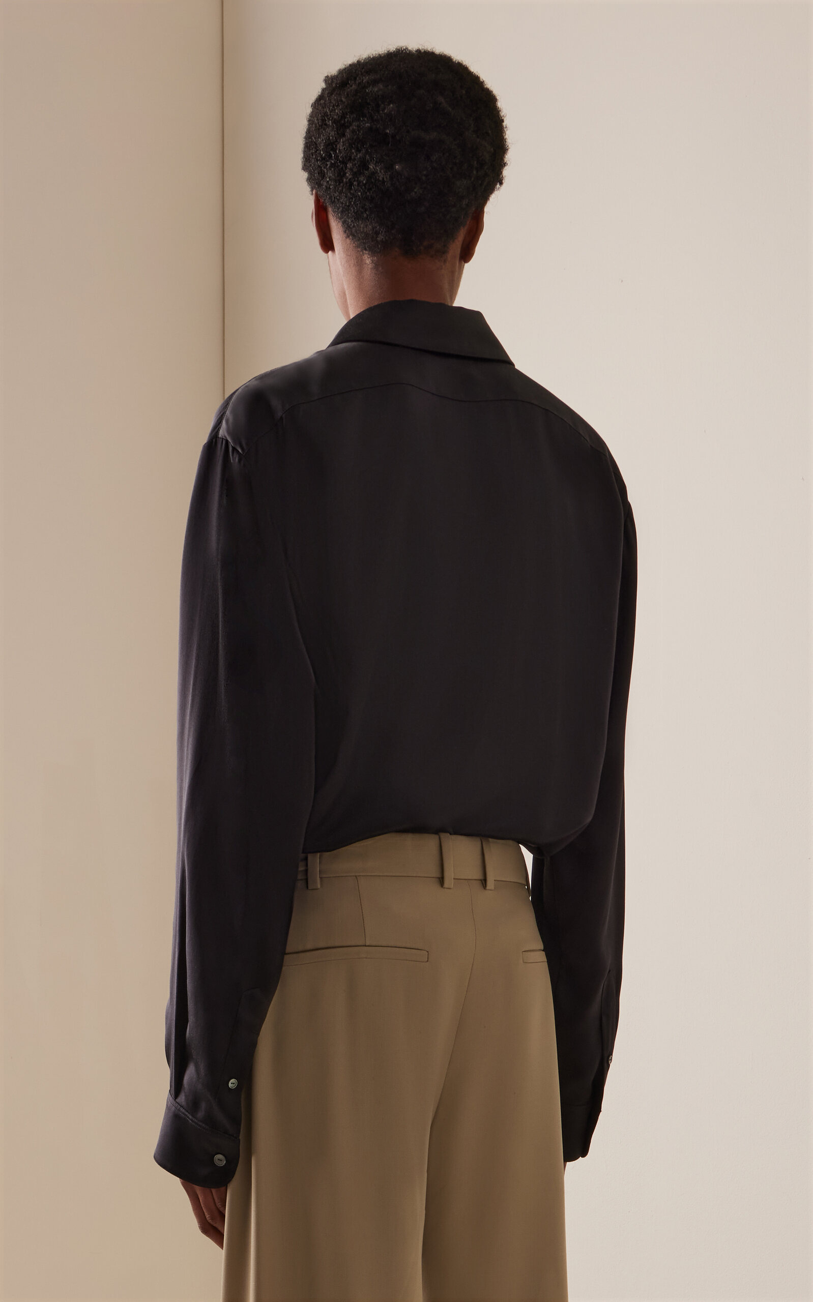 Sisilia Silk-Satin Shirt black - 4