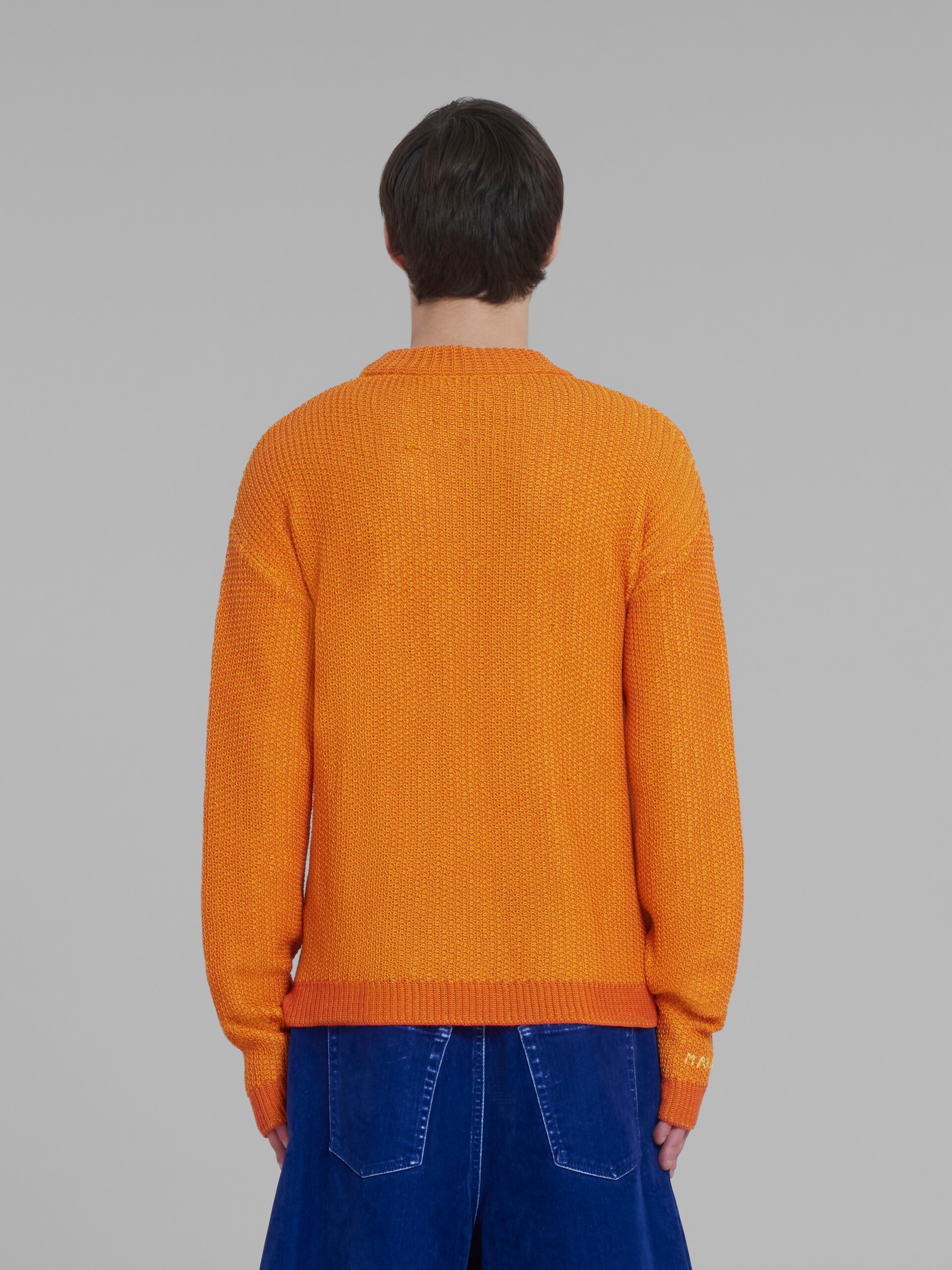 ORANGE JUMPER WITH CIRCLE INLAY - 3