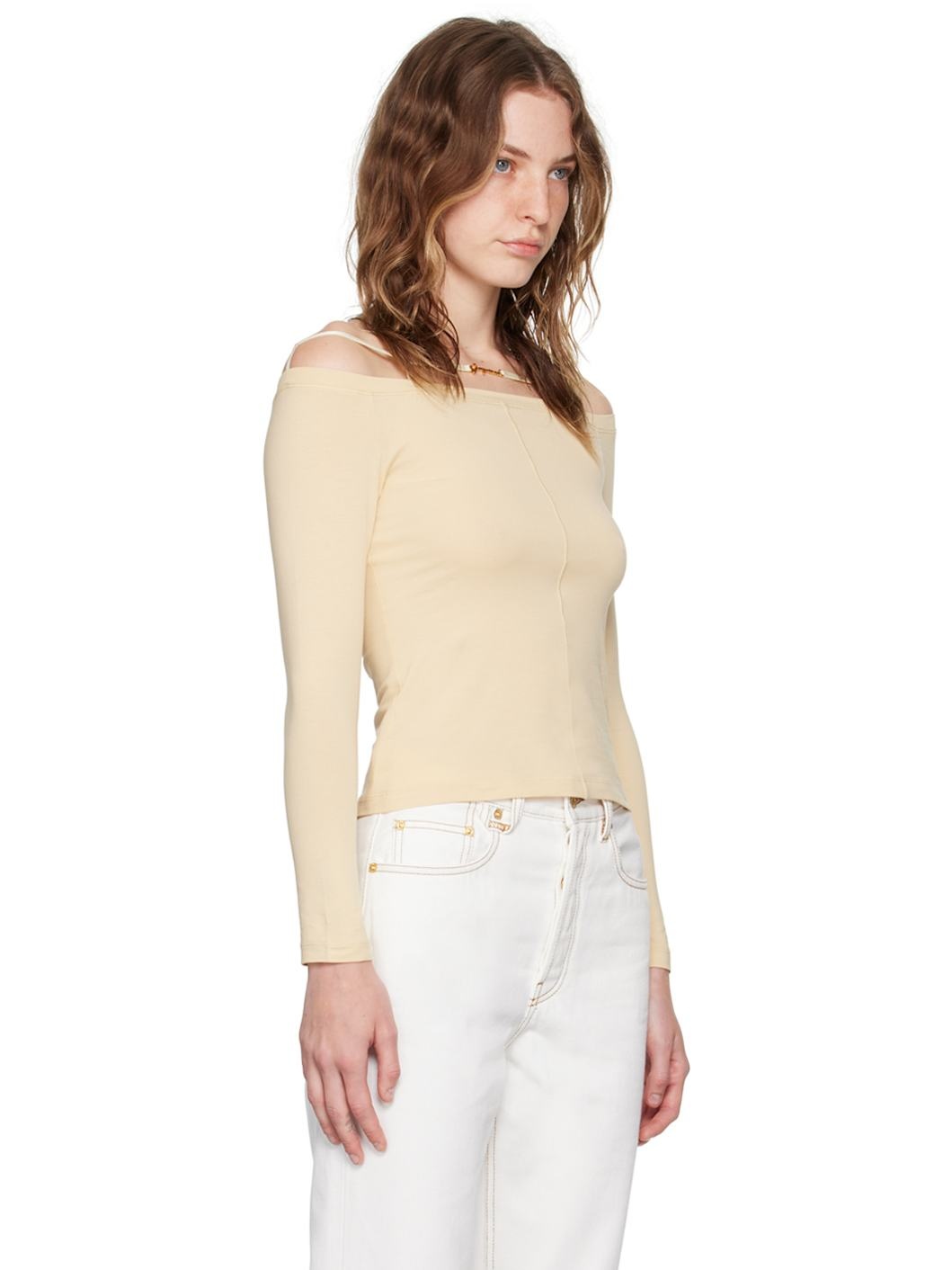 Beige 'Le t-shirt Sierra' Long Sleeve T-Shirt - 2