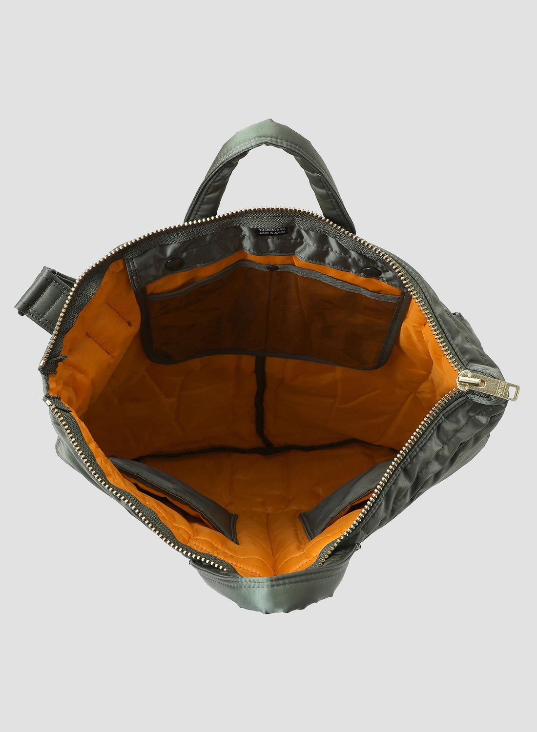 Porter-Yoshida & Co Tanker 2-Way Helmet Bag in Sage Green - 2