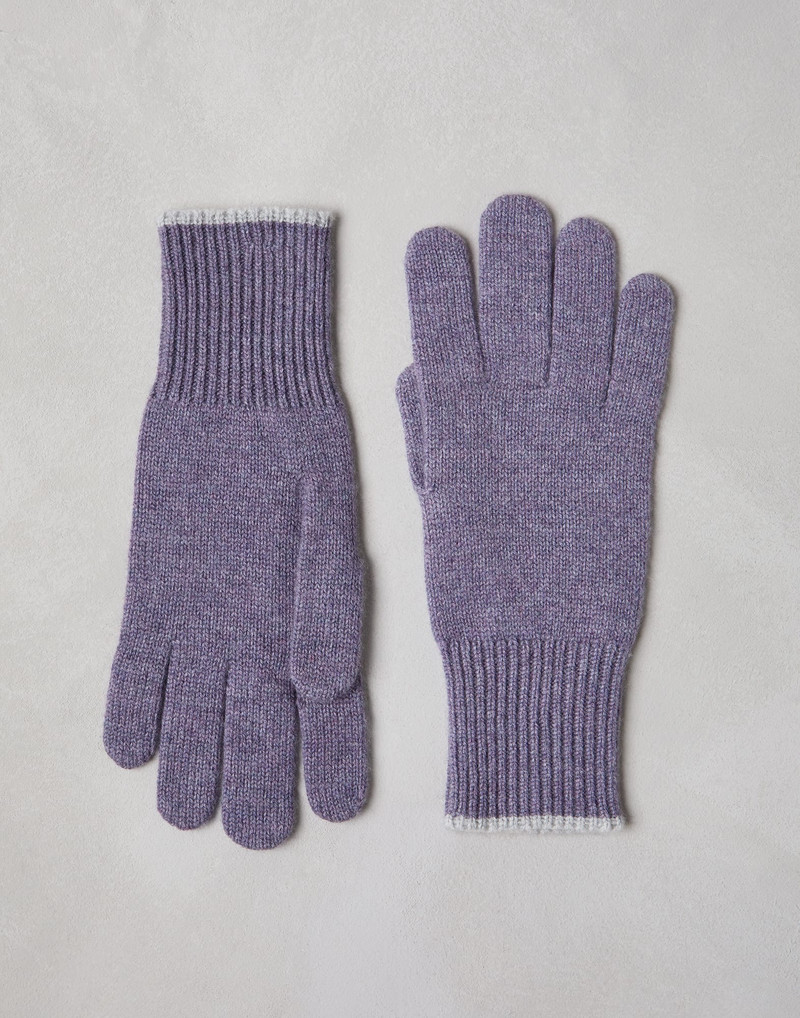 Cashmere knit gloves 1