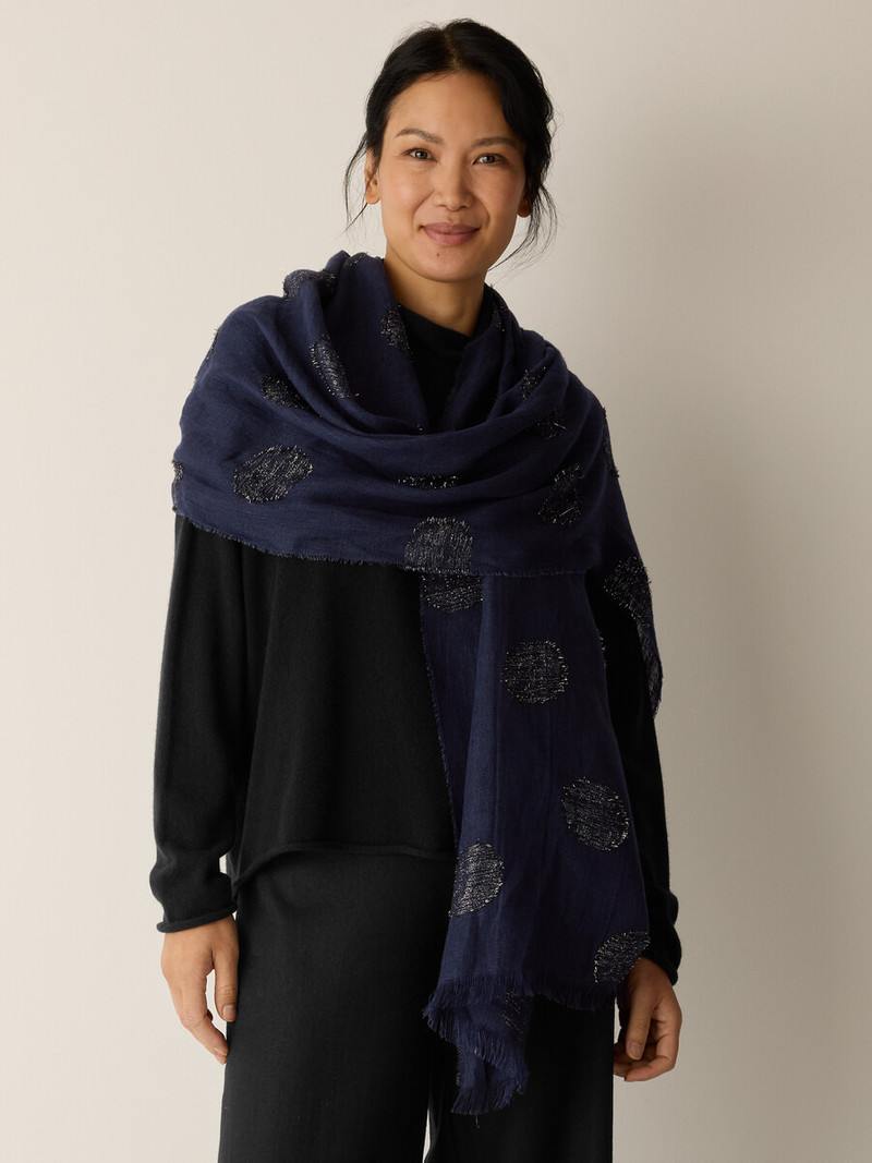 Linen Filcoupe Shimmer Scarf 3