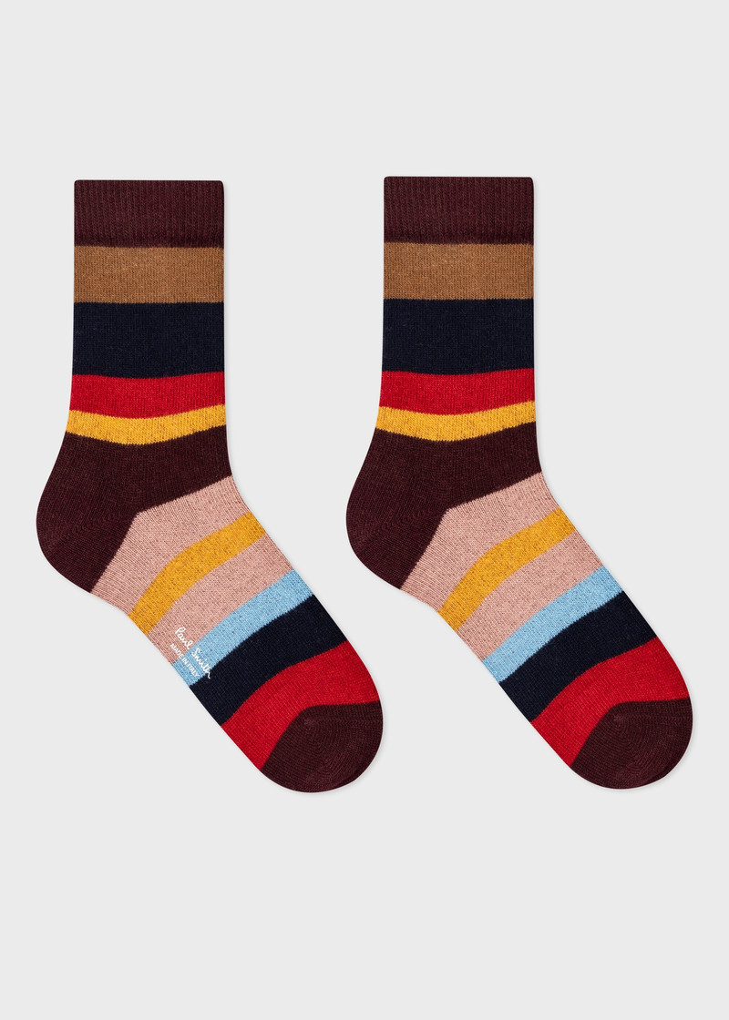 Paul Smith Women's Multi Colour Block Stripe Socks outlook