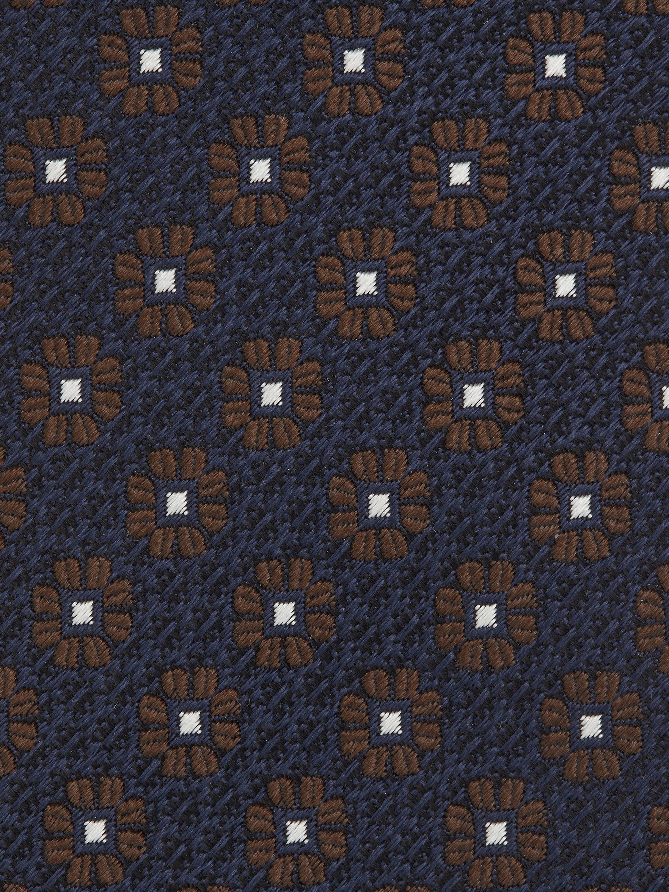 DARK BLUE SILK TIE - 2