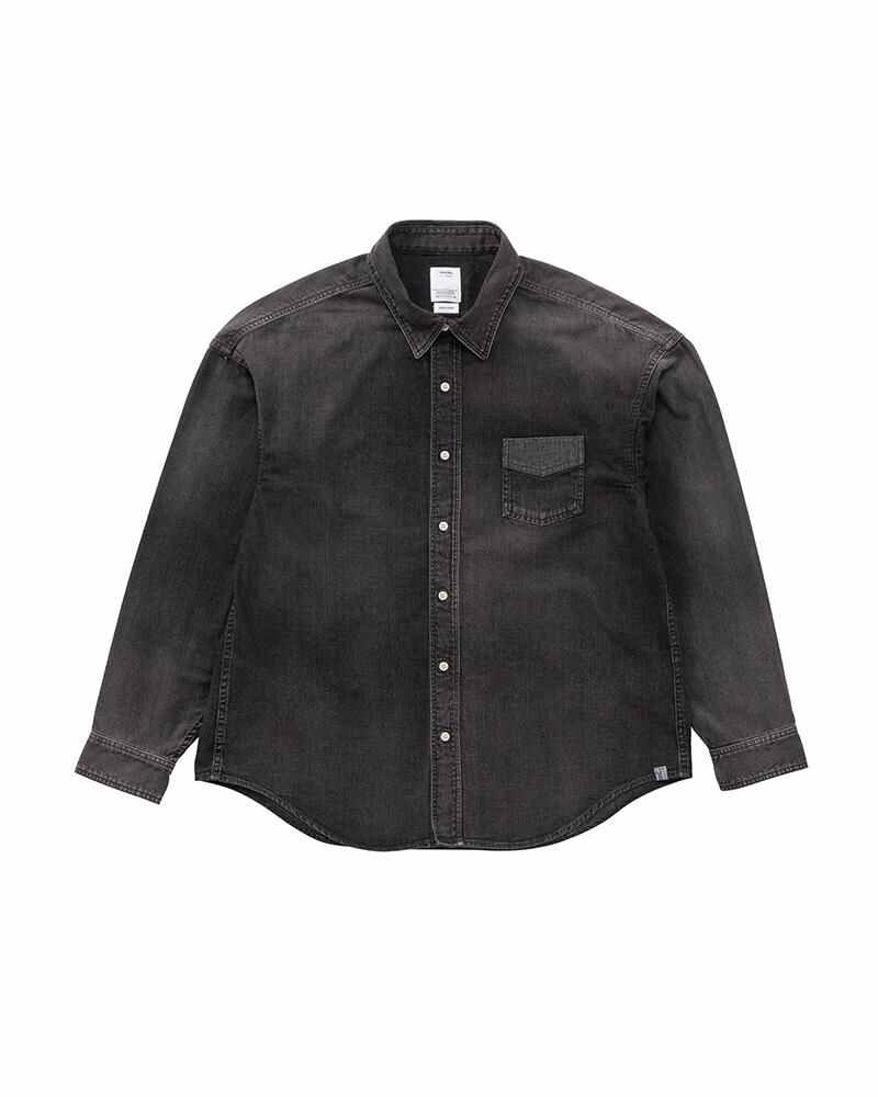 visvim SS WORKHORSE SHIRT DMGD BLACK | REVERSIBLE