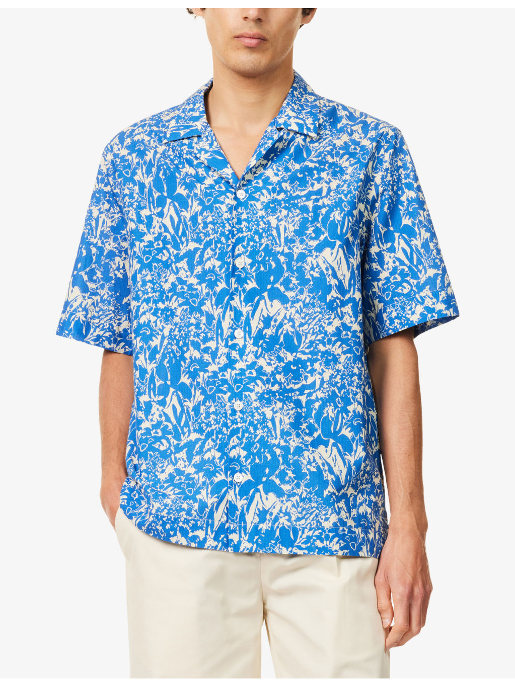 Graphic-Print Regular-Fit Cotton Shirt - 3