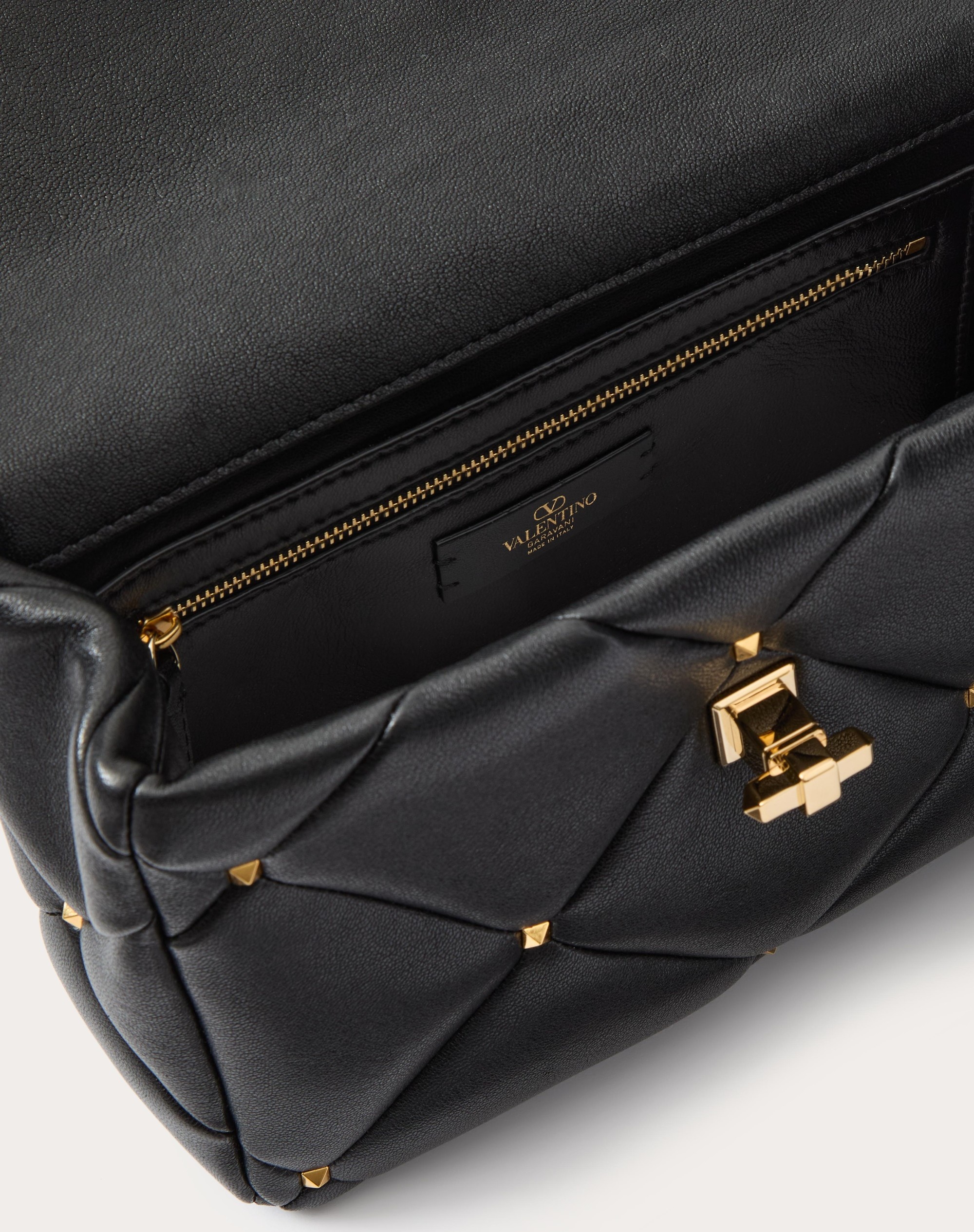 VALENTINO GARAVANI ROMAN STUD BAG IN NAPPA PATCHWORK - 4