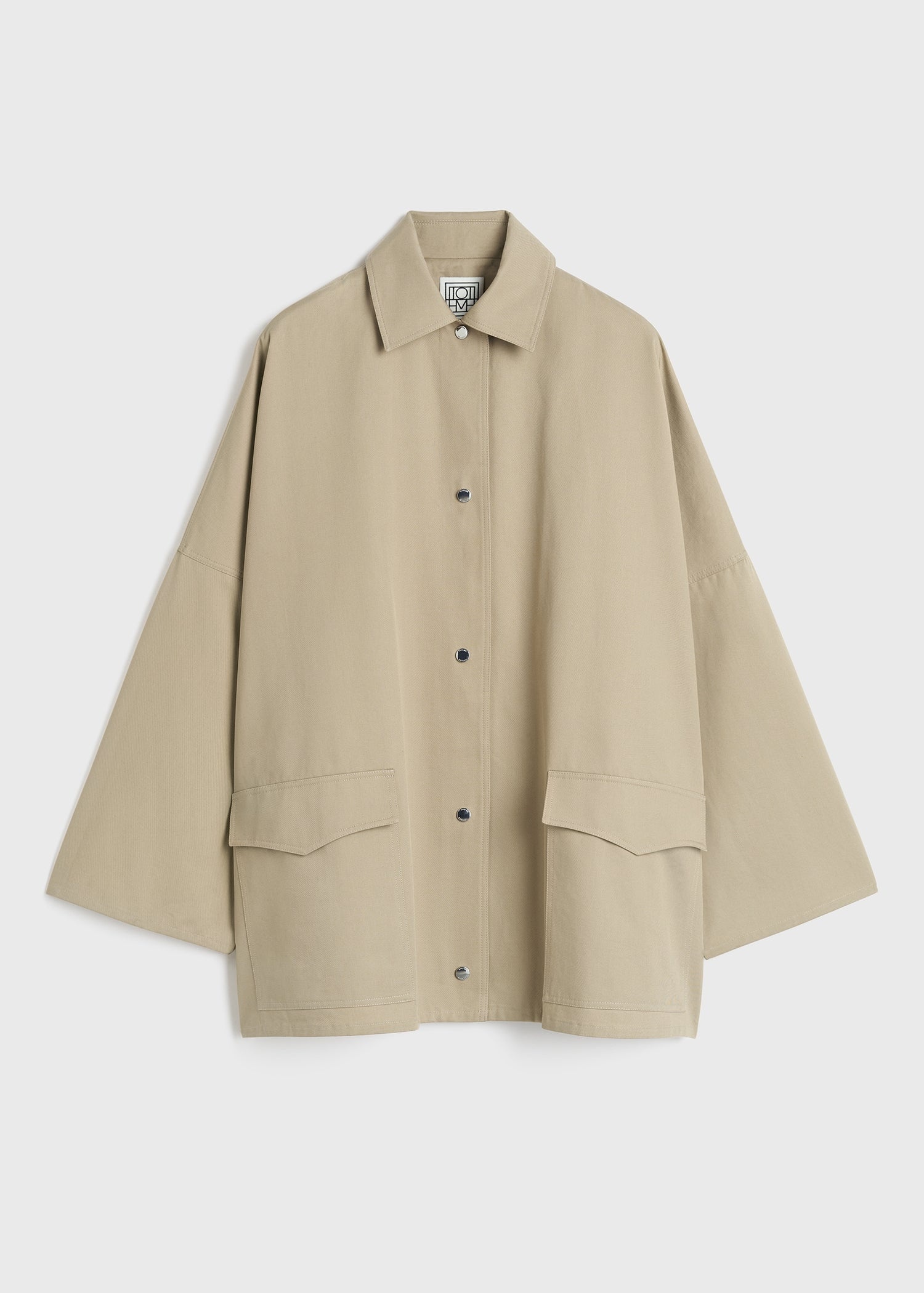 Cotton twill overshirt jacket fawn - 1