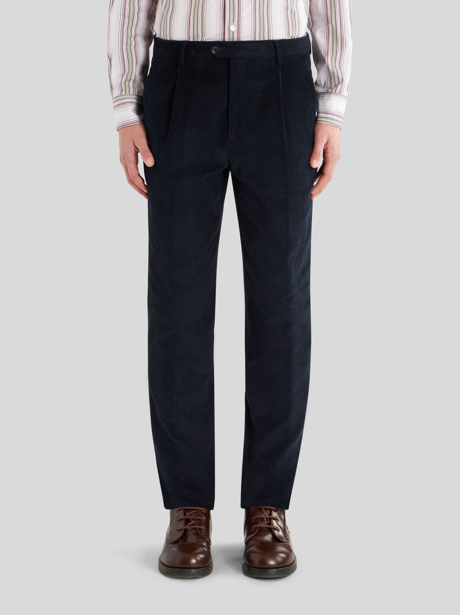 COTTON VELVET TROUSERS WITH BAND - 2