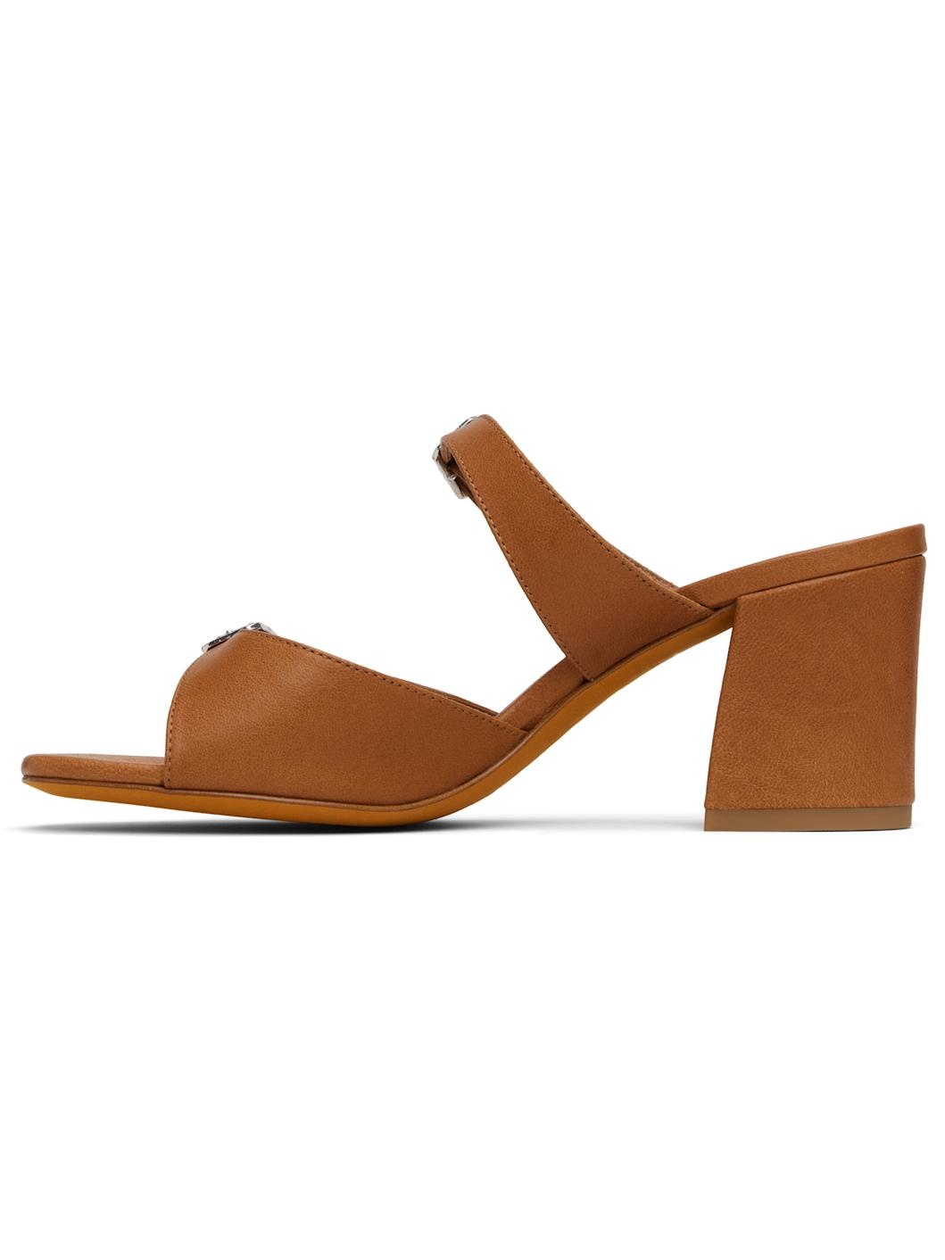 Tan Una Heeled Sandals - 3
