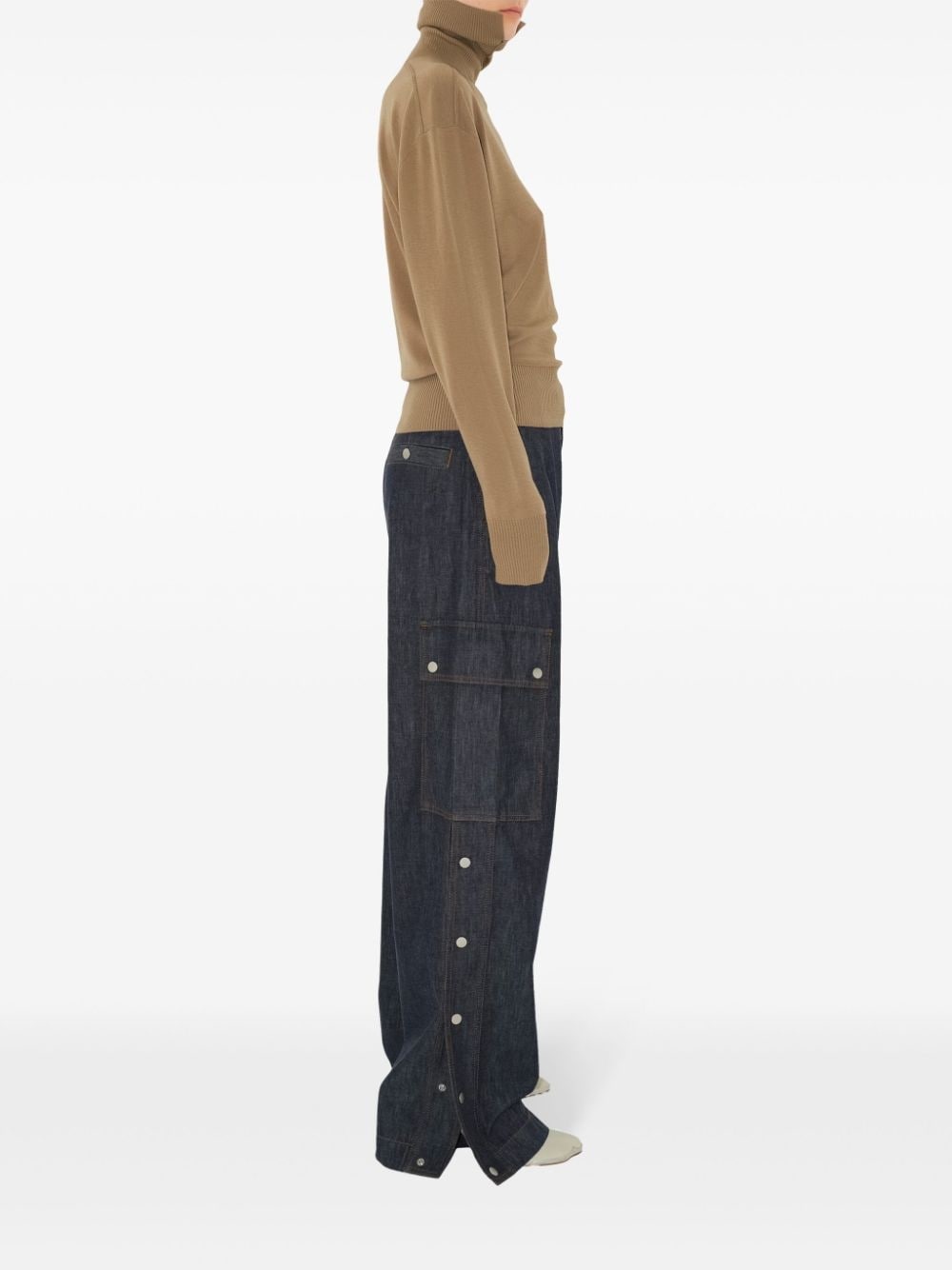 high-neck wool jumper - 3