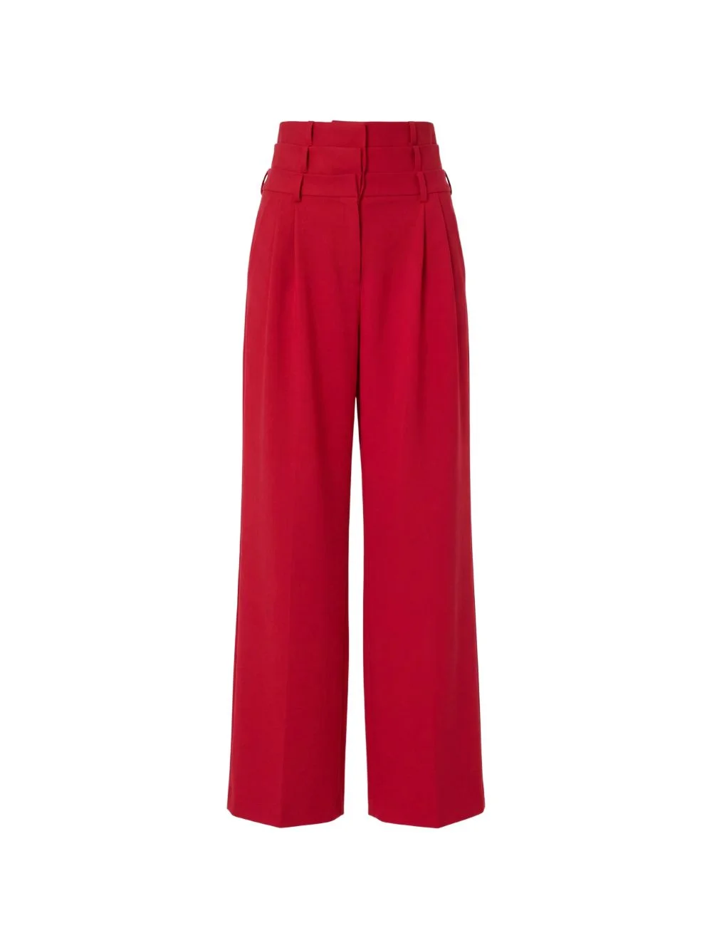 triple-waistband pleated trousers - 1