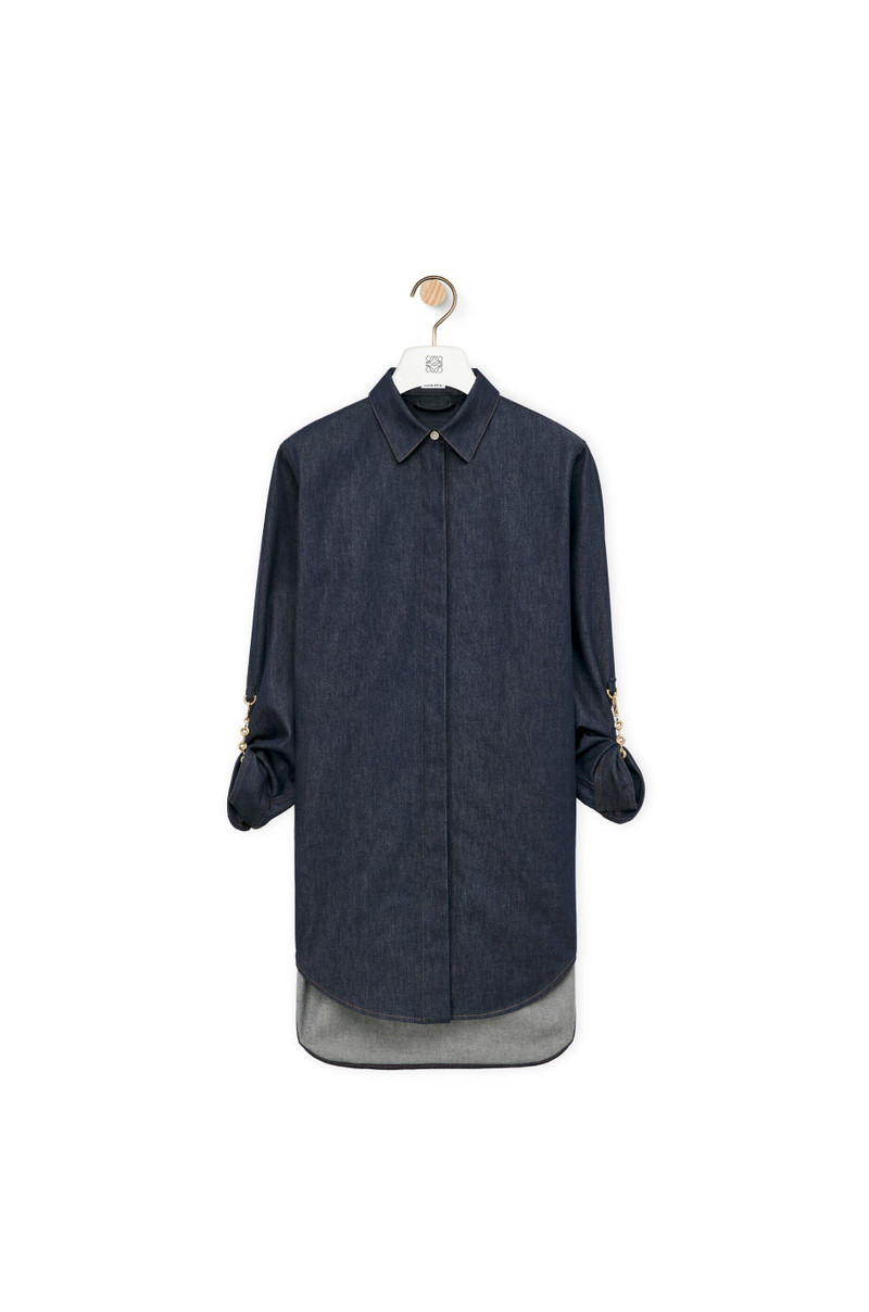 Chain shirt dress in denim 1