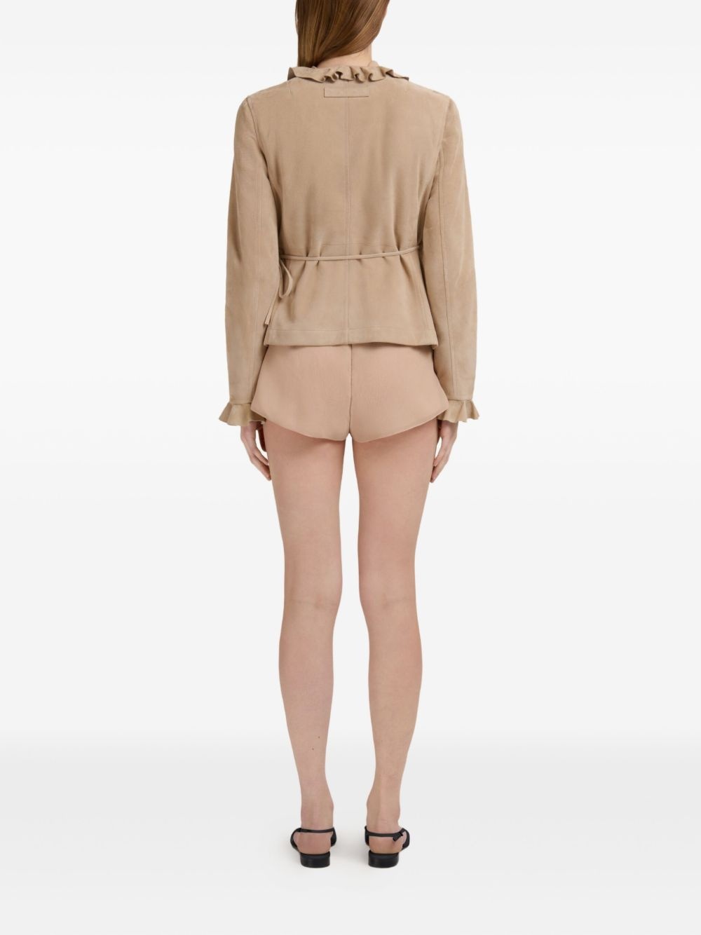 ruffled wrap jacket - 4