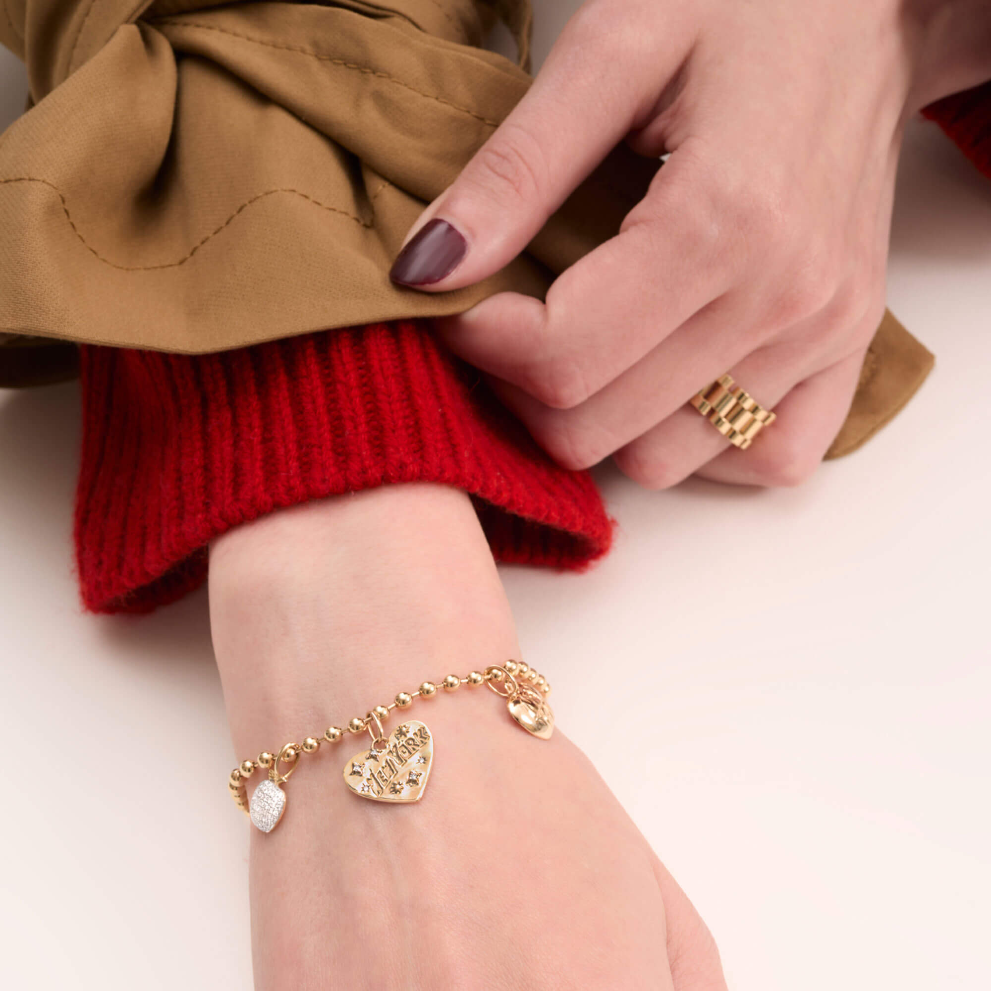 Gold Ball Chain Bracelet - 10
