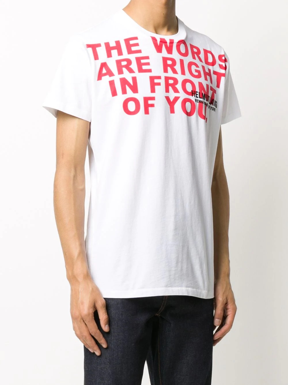 words print short sleeve T-shirt - 3