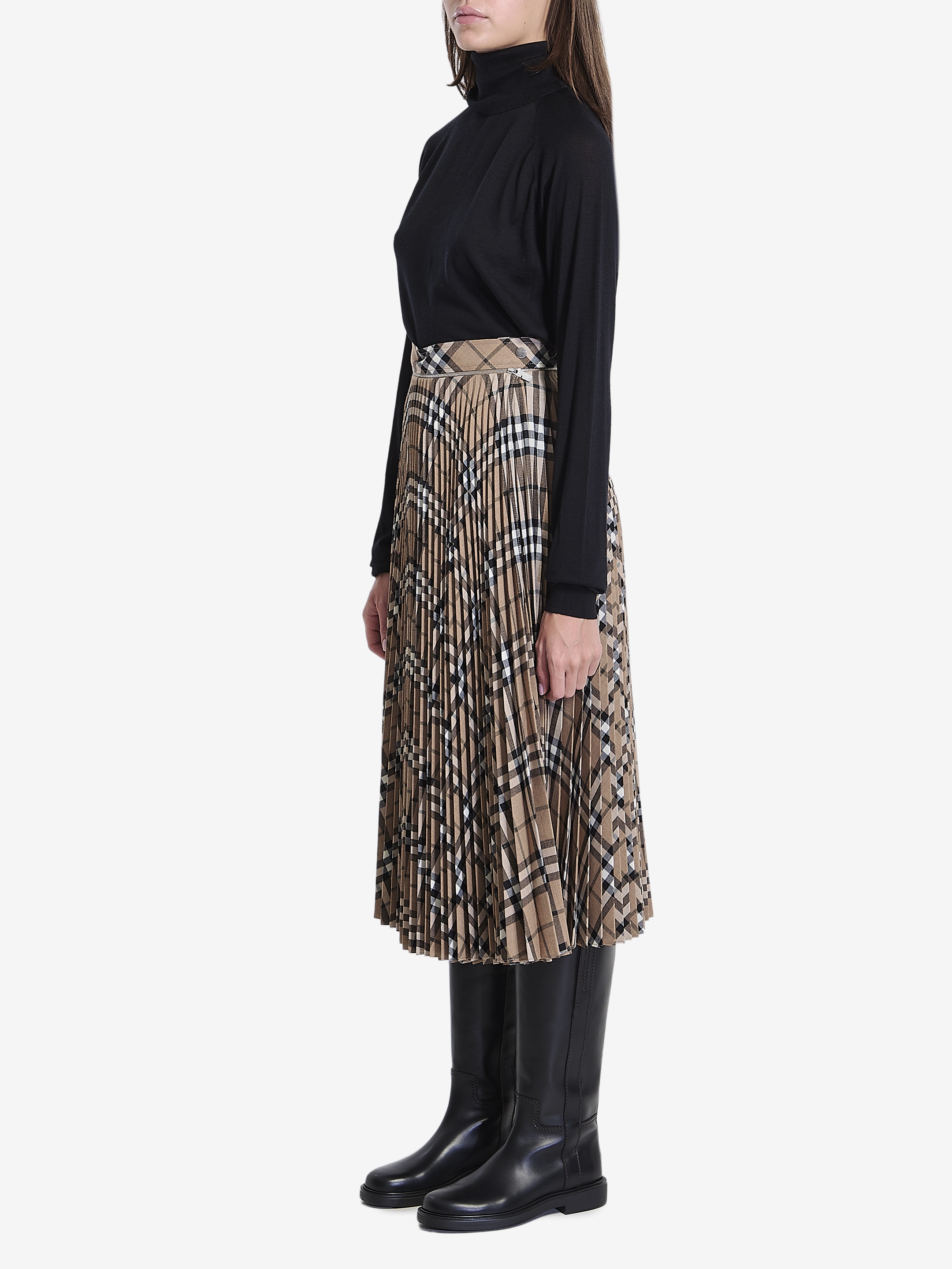 Burberry Check pleated skirt | leam | REVERSIBLE